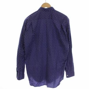 COMME des GARCONS SHIRT シャツ 長袖 ペイズリー柄 フランス製 M 紺 ネイビー W27044