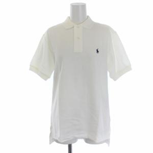 RALPH LAUREN ポロシャツ 半袖 ロゴ刺繍 M ホワイト