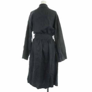 MARGARET HOWELL 19AW ロングコート リネン 麻 リボン F グレー