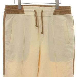 BRUNELLO CUCINELLI イージーパンツ テーパード スウェット ナイロン ウエスト切替 ネップ M ベージュ