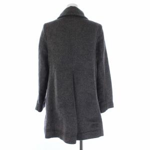 ARMANI JEANS スタンドカラーコート アウター ロング 比翼ボタン モヘヤ混 I40 M グレー