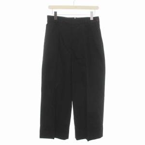 18AW ワイド パンツ コットン リネン混 3 L 黒 ブラック