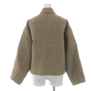 AURALEE 17AW DOUBLE FACE CHECK ZIP BLOUSON GUNCLUB CHECK 0