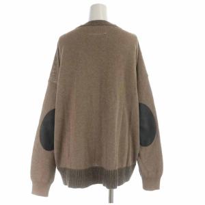 MM6 Maison Margiela 22SS 2-Tone Color Cardigan ニット ウール混 長袖 XS ブラウン