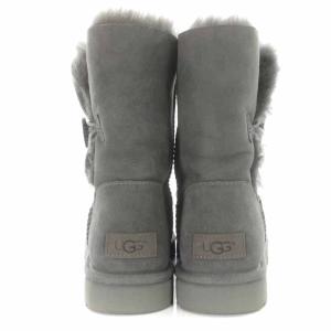 UGG australia BAILEY BUTTON 2 ムートンブーツ ショートブーツ フラット 裏ボア US7 グレー
