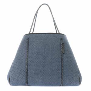 STATE OF ESCAPE ネオプレン トートバッグ パンチング ポーチ付き ネイビー