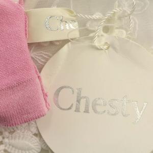 Chesty 19SS 半袖 ニット レース シースルー 花柄 カットソー F ピンク
