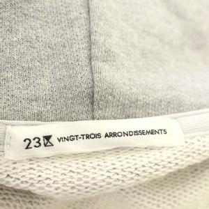 23区 パーカー スウェット コンパクトフレンチテリー ジップアップ 46 M グレー