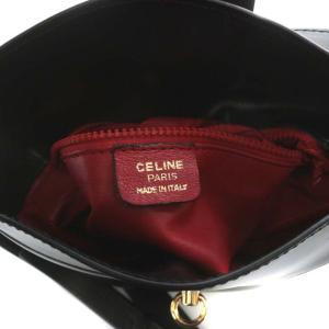 CELINE ショルダーバッグ レザー ゴールド金具 ブラック