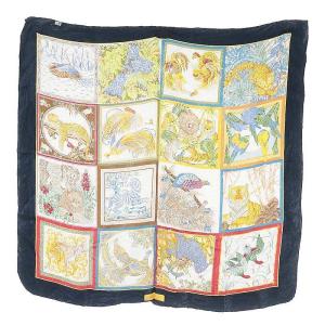 Salvatore Ferragamo スカーフ 絹 シルク アニマル柄 マルチカラー