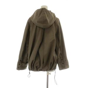 ADORE 19AW ライトグログランジャケット フード コットン 36 カーキ