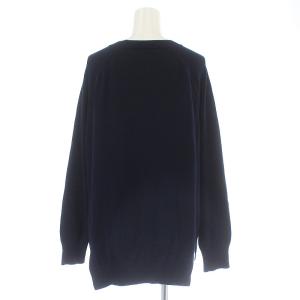 ADORE ニット カットソー 長袖 クルーネック 38 ネイビー
