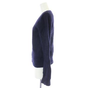 Ron Herman カーディガン ニット 長袖 Vネック ラクーンウール XS 紺 ネイビー