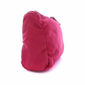 PRADA 三角プレート ミニポーチ ナイロン ピンク