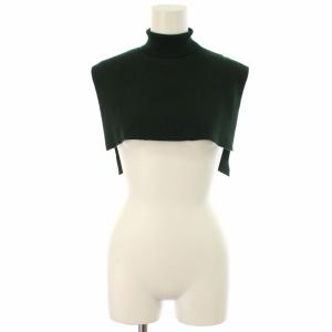 19AW つけ襟 タートルネック リブニット ウール 38 ダークグリーン