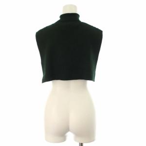 ENFOLD 19AW つけ襟 タートルネック リブニット ウール 38 ダークグリーン
