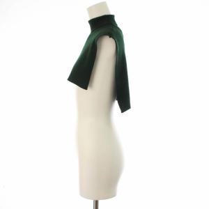ENFOLD 19AW つけ襟 タートルネック リブニット ウール 38 ダークグリーン