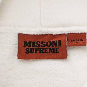 Supreme 21FW MISSONI HOODED SWEATSHIRT プルオーバー M ホワイト