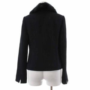 LEONARD FASHION 近年モデル ジャケット ファー  34 紺