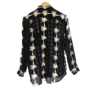 COMME des GARCONS SHIRT シャツ ウール 長袖 ギンガムチェック 切替 S ブラック