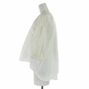 CLANE VOLUME PUFF H/S TOPS ブラウス プルオーバー コットン パフスリーブ 七分袖 1 S 白 ホワイト