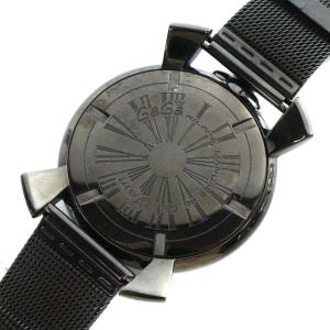 GaGa MILANO MANUALE46 マヌアーレ46 腕時計 アナログ クオーツ 金属ベルト 3針 黒