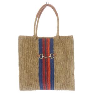 a point etc 22SS ビット付きラフィアトート かごバッグ スクエア ライン ベージュ