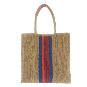 Spick&Span a point etc 22SS ビット付きラフィアトート かごバッグ スクエア ライン ベージュ