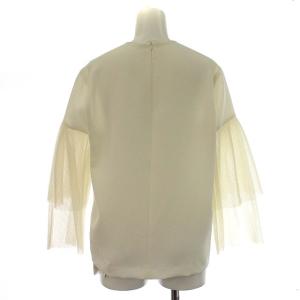 AKIRANAKA 22AW TIIA チュールスリーブス プルオーバー シースルー プリーツ 1 アイボリー