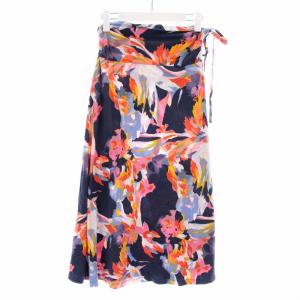 Patagonia フレアスカート ひざ丈 総柄 リボン S マルチカラー