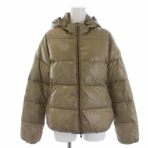 アダラ Adhara ダウンジャケット ジップアップ フード ナイロン 40 S ベージュ