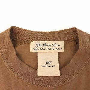 REMI RELIEF 16天竺ポケットロングTシャツ カットソー ロンT 長袖 L ベージュ