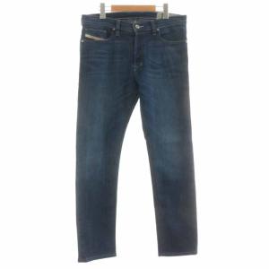 TEPPHAR ストレッチデニムパンツ ジーンズボタンフライ USED加工 W29 L32 S インディゴ 紺 ネイビー