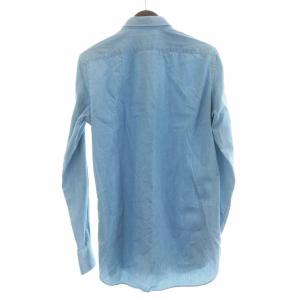 UNITED ARROWS UADT ダンガリー ショートワイドシャツ カジュアルシャツ 長袖 37 S 青 ブルー 1111-250-2024