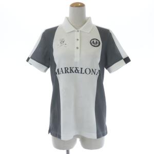 ゴルフウェア ポロシャツ 半袖 スカル ロゴ 40 L 白 ホワイト グレー 黒 ブラック