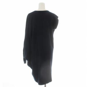 adidas Originals ハイク HYKE アシンメトリー ひざ丈ワンピース カットソー ドルマンスリーブ S 紺 ネイビー