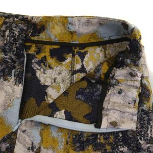 Ameri VINTAGE ABSTRACT FLOWER MERMAID SKIRT フレアスカート ロング ジャガード 総柄 M 紺 ネイビー