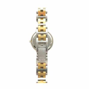 HERMES 腕時計 クォーツ クリッパー デイト SS Hロゴバンド ゴールド色 シルバー色