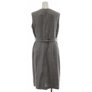 AGNONA ワンピース ひざ丈 ノースリーブ プリーツ グレー