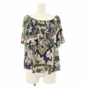 20AW カットソー フリル プルオーバー 総柄 36 S マルチカラー