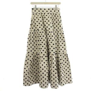 leur logette 20SS スカート ドット ジャガードスカート ロング 1 グレージュ