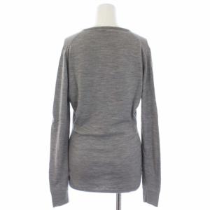 JOHN SMEDLEY Vネックウールニット セーター 薄手 長袖 M グレー