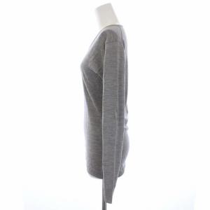 JOHN SMEDLEY Vネックウールニット セーター 薄手 長袖 M グレー