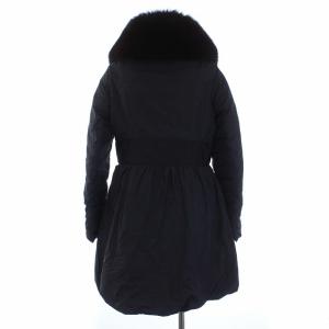 TATRAS ダウンコート ロング ミドル フォックスファー 3 ネイビー ブラック LTA13A4237