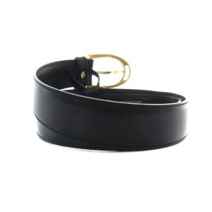 GUCCI ベルト レザー ハトメ ゴールド金具 80/32 ブラック