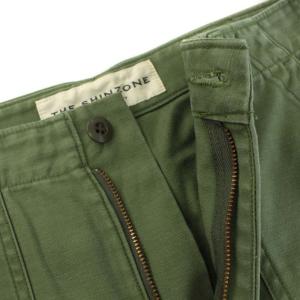 Shinzone ミリタリークロップドパンツ MILITARY CROPPED PT ベイカーパンツ ジップフライ 38 M カーキ