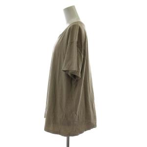 Deuxieme Classe 20SS Loose Tシャツ カットソー 半袖 ダメージ加工 コットン ベージュ 20070500707010