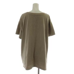Deuxieme Classe 20SS Loose Tシャツ カットソー 半袖 ダメージ加工 コットン ベージュ 20070500707010