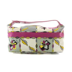 Emilio Pucci ハンドバッグ 花柄 ナイロン マルチカラー