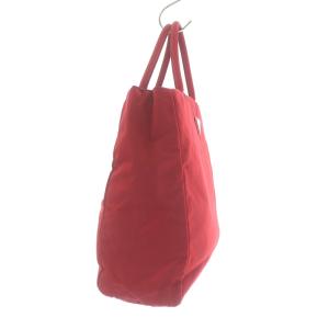 PRADA トートバッグ ミニ 三角プレート ナイロン 赤